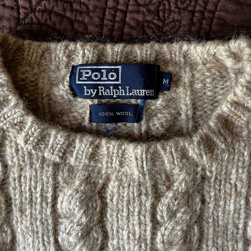 Vintage PRL Cable Knit Sweater - Picture 3 of 7